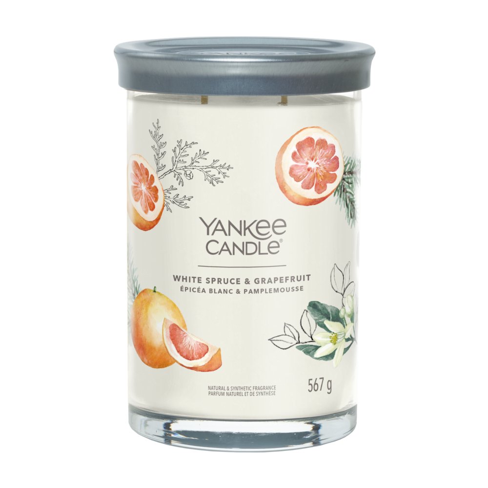 White Spruce & Grapefruit Große Signature TumblerKerze Sale Yankee